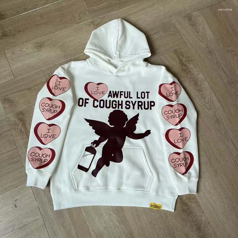 Men's Hoodies Streetwear Brand Hoodie Casual Loose Big Pocket Print Pullover High Quality Sweatshirt