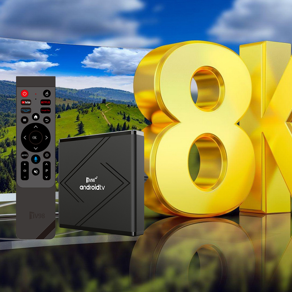 TV98 ATV Pro Plus TV Box Android 14 BT5.0 Media Player Allwinner H313 Voice remote 4G 5G Dual Wifi6 HD 8K 4K set-top box