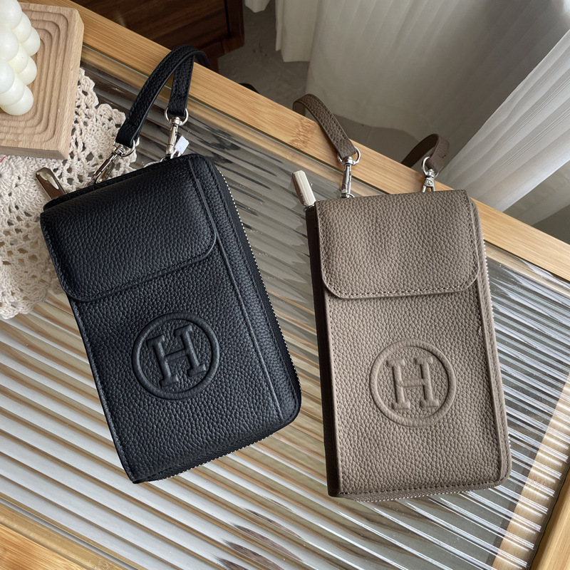 2026 new model women's genuine leather phone bag, fashionable and trendy crossbody for mobile phones, stylish small bag made of top-grade cowhide