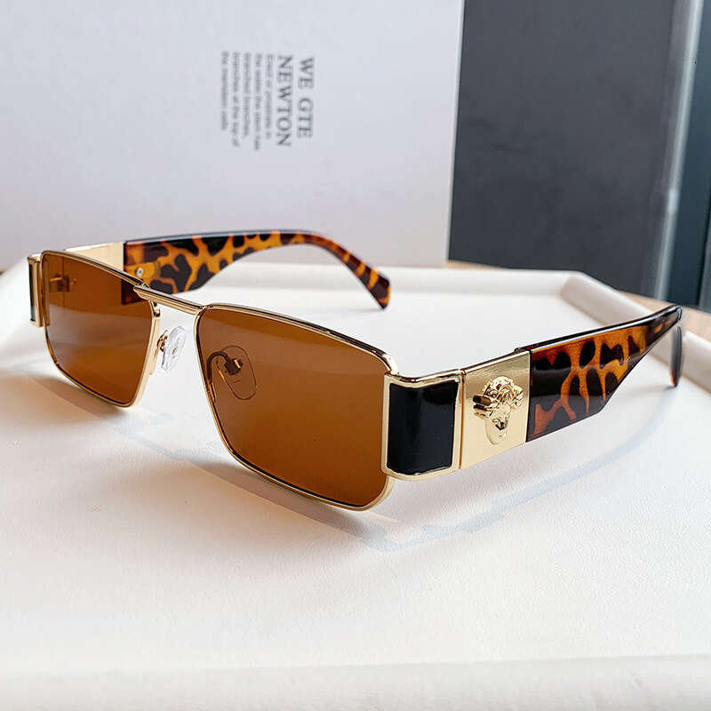 Luxury Brand Designer Sunglasses New Small-Frame Square Sunglasses For Women, Retro Trendy Personalized Head-Shaped Fashion Unisex Sunglasses, Cross-B