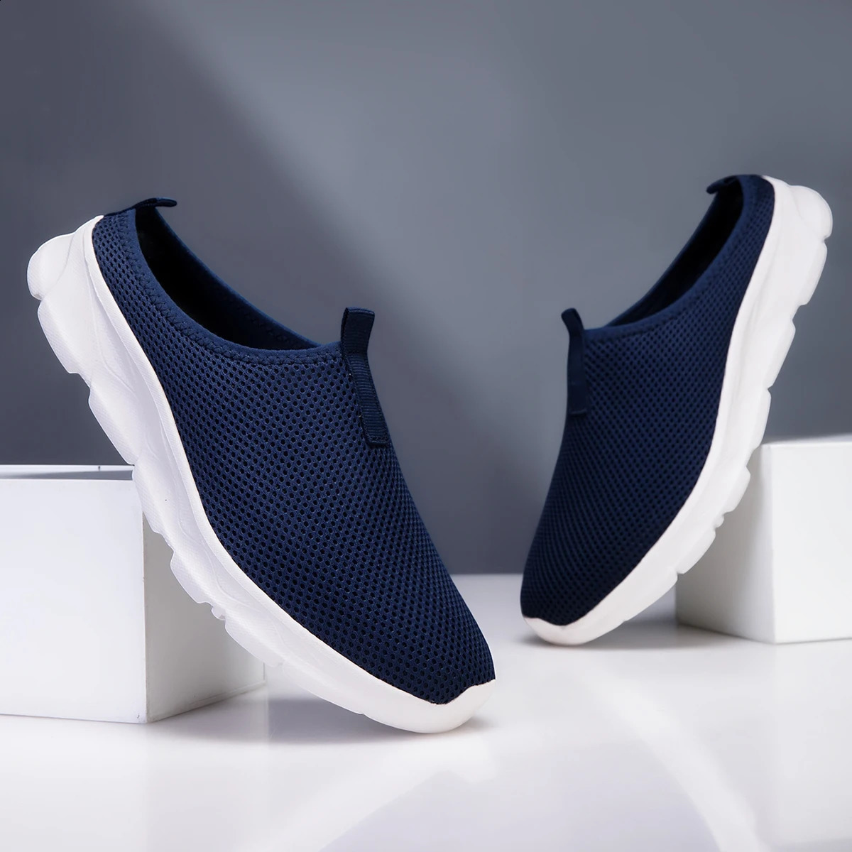 Men Casual Shoes SlipOn Half Slippers Running Plus Size Sport Lightweight Comforty Breathable Walking Sneakers 260519