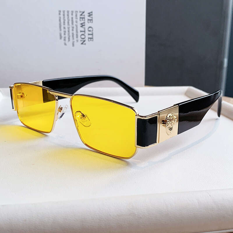 Luxury Brand Designer Sunglasses New Small-Frame Square Sunglasses For Women, Retro Trendy Personalized Head-Shaped Fashion Unisex Sunglasses, Cross-B