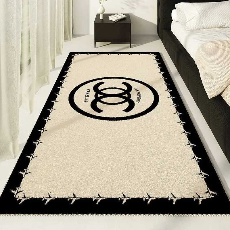 VIKAMA French Light Luxury Black And White Living Room Carpet Superior Bedroom Bed Dirt Resistant Carpet Home DecorationJ260519 - view 5