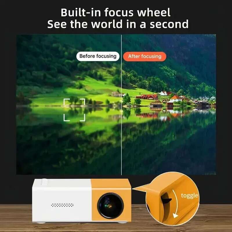 Cross Border YG300 Mini Projector 4K HD Portable Home Wall Projector For Kids
