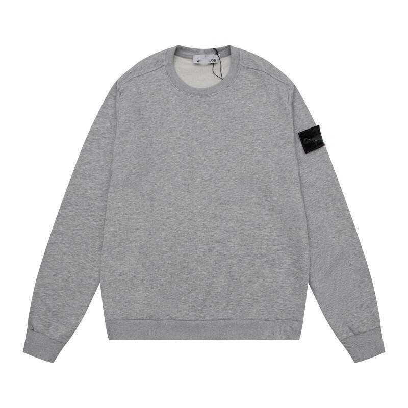 Classic Solid Color Round Neck Badge Long Sleeve Sweatshirt Designer stone jacket mens hoodie jumper badge sweatshirt hoodie men cargo pants Pullover 