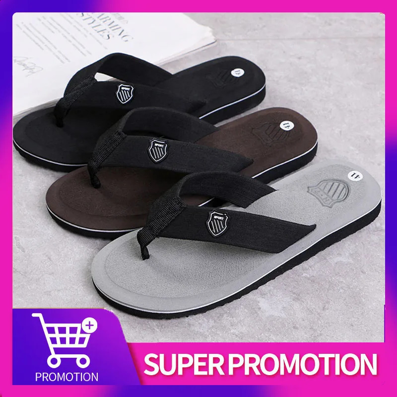 Summer Men Flip Flops Beach Slippers Sandals Non-slip Home Chanclas Slipper Indoor House Anti-slip Zapatos Hombre Shoes 260511