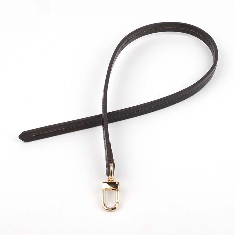 Leather Shoulder Strap Replacement For Pochette Accessoires Bag With Gold Hardware