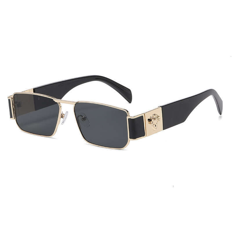 Luxury Brand Designer Sunglasses New Small-Frame Square Sunglasses For Women, Retro Trendy Personalized Head-Shaped Fashion Unisex Sunglasses, Cross-B