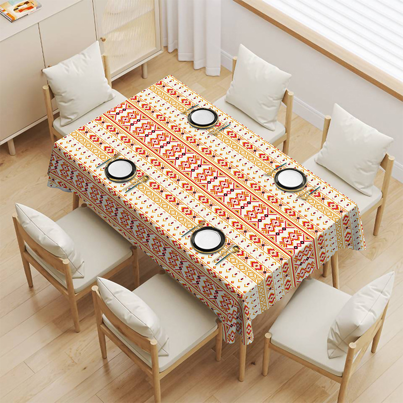 YL-38671 Custom Premium Tablecloth - Waterproof, Oil-proof, Wash-free, Heat-resistant, Thickened PVC, Simple Home Coffee Table Cloth