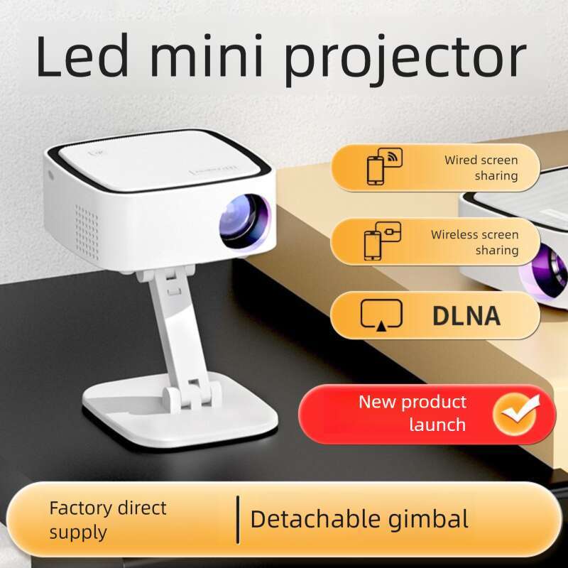 New T3 Gimbal Projector Ultra HD Portable Wireless Phone Screen Cast Home Bedroom Projector