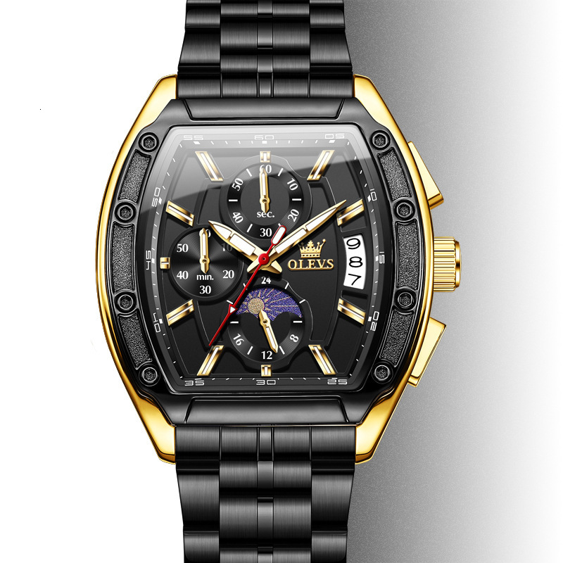 Designer Watches Luxury Watches Steel Bracelet Men's Watches Barrel-shaped Quartz Watches Luminous Men's Watches