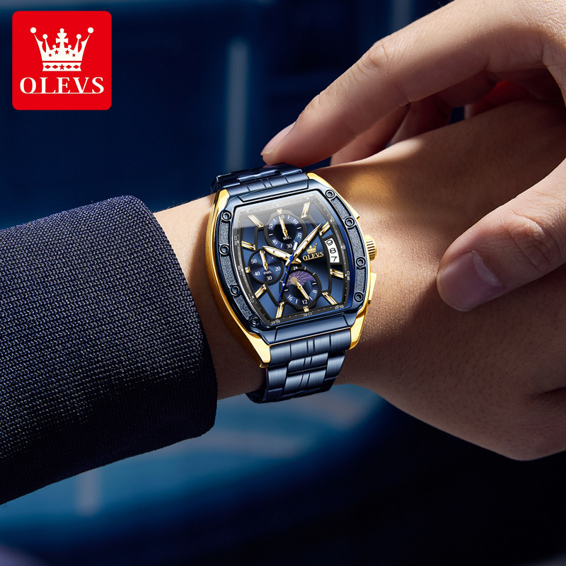 Designer Watches Luxury Watches Steel Bracelet Men's Watches Barrel-shaped Quartz Watches Luminous Men's Watches