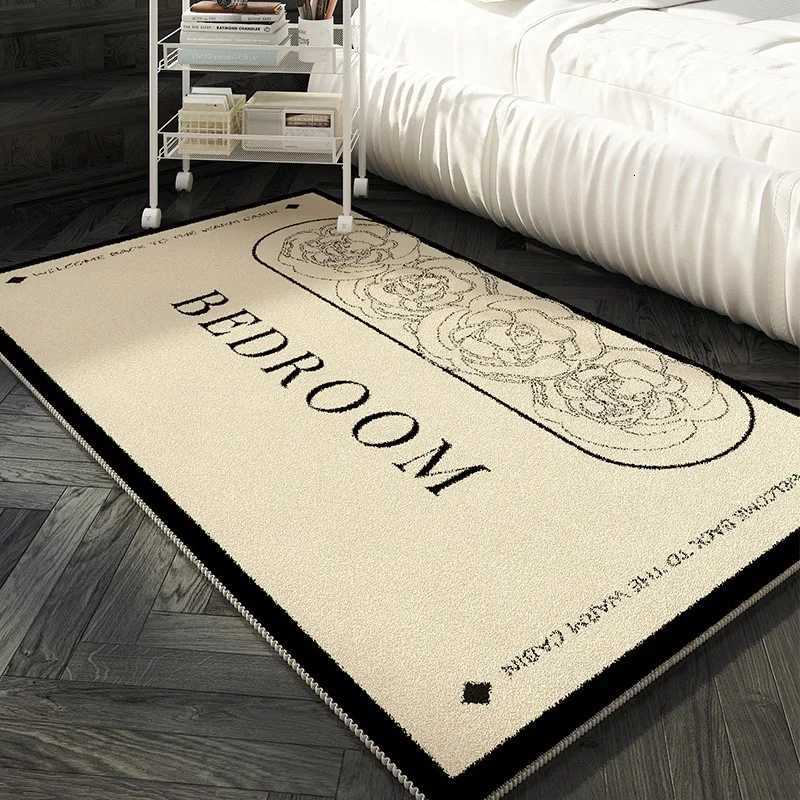 VIKAMA French Light Luxury Black And White Living Room Carpet Superior Bedroom Bed Dirt Resistant Carpet Home DecorationJ260519 - view 4