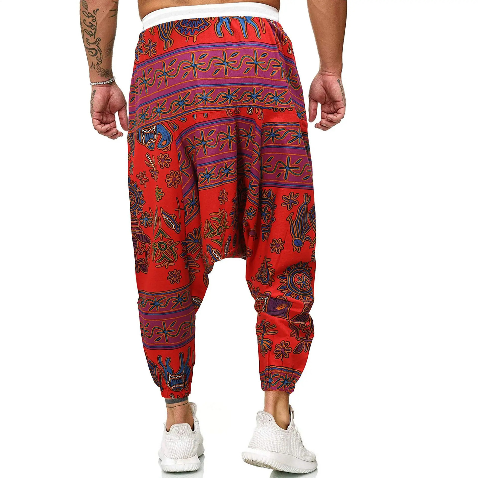 Summer Men Hippie Baggy Boho Yoga Harem Pants Dizziness African Pattern Print Sweatpants Male Casual Hip Hop Bloomers Pants 260519