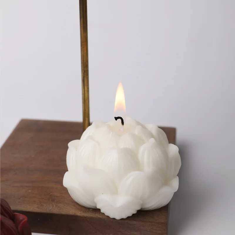 1pc New Lotus Aromatherapy Candle Flower Shaped Low Temperature Candle Fragrance Home Interior DecorationJ260519