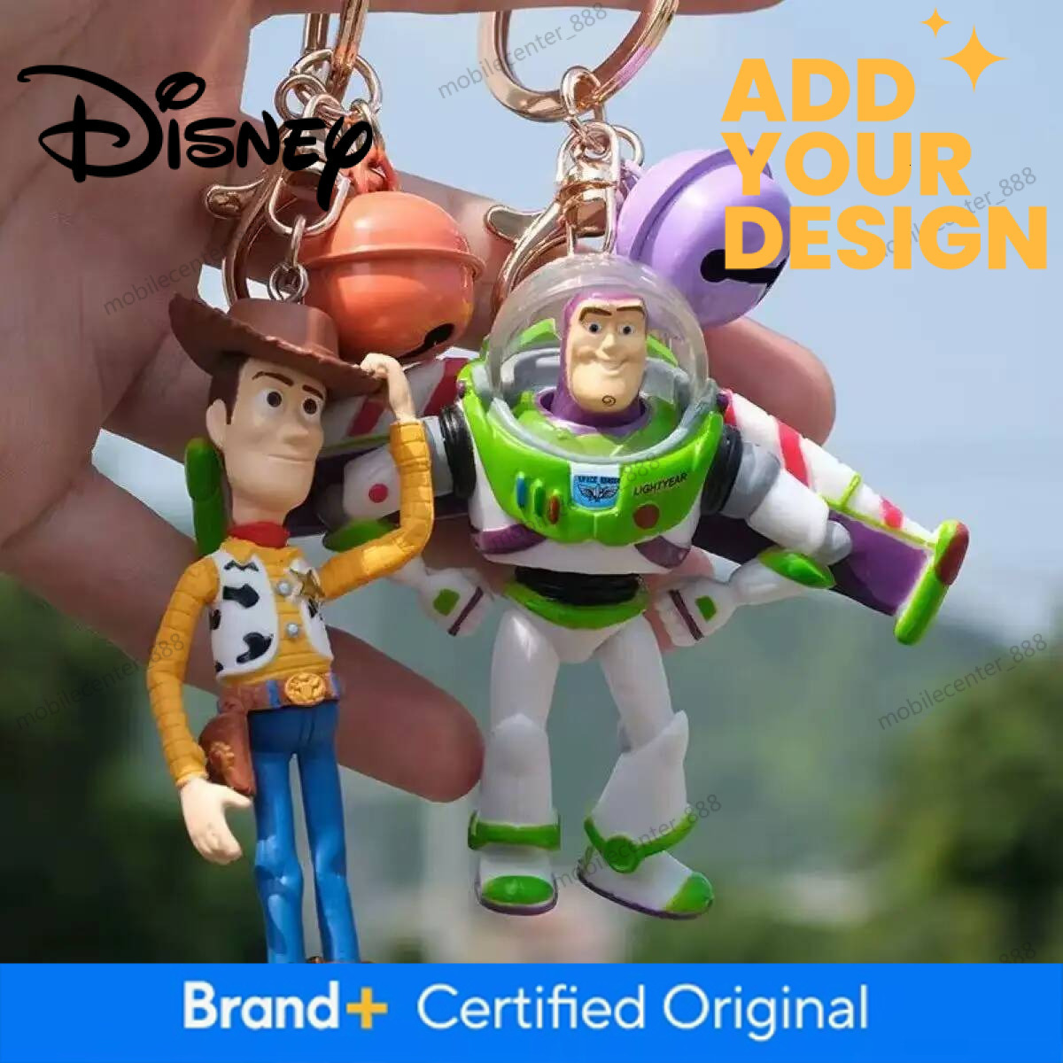 Disney Designer Cute Toy Story Woody And Buzz Lightyear Doll Keychain Bag Cartoon Pendant Anime Figure Accessory For Birthday Gift Luxury - view 4