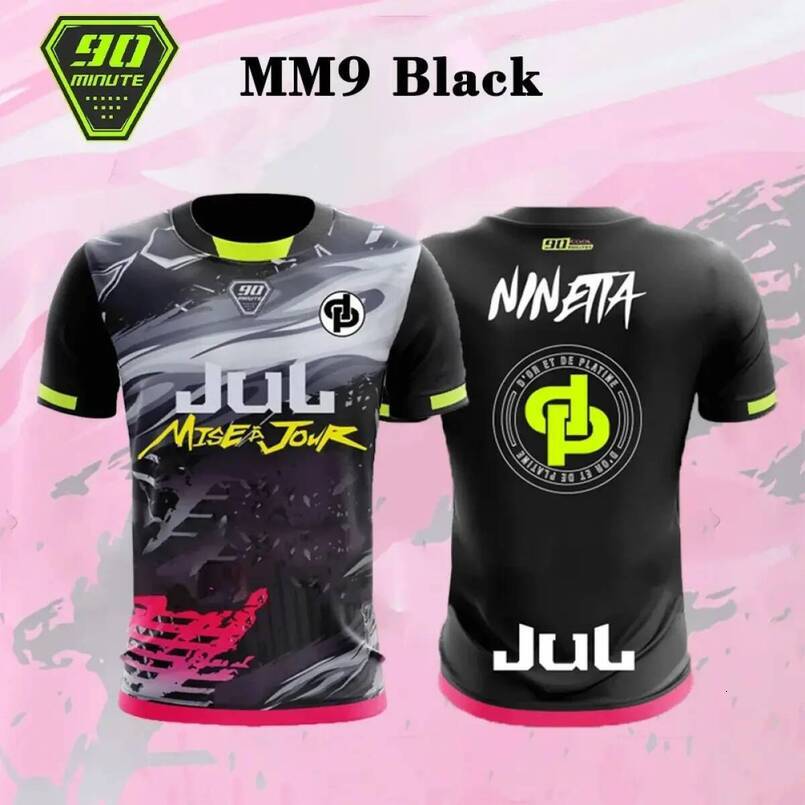 MM9 football shirt, JUL model, 90-minute duration, 3D printed, men's t-shirt style, quick-drying, breathable, suitable for outdoor activities, st