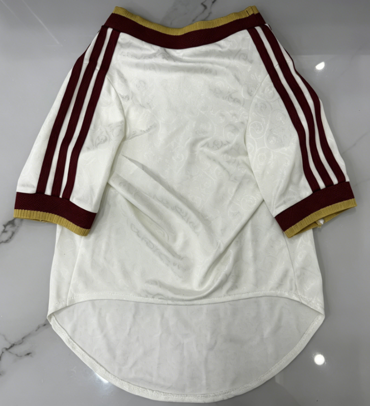 2026 Spain Away Pet Football Jersey, mesh breathable dog clothing, sporty pet jersey, puppy T-shirt, summer pet cat jersey.