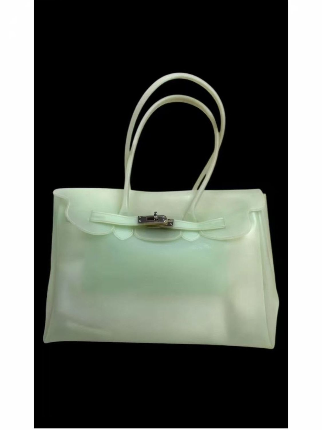 Shoulder Bag Jelly Bag Summer New Commuter Tote Bag Fashionable Transparent Large-capacity Underarm Bag Women's Bag.
