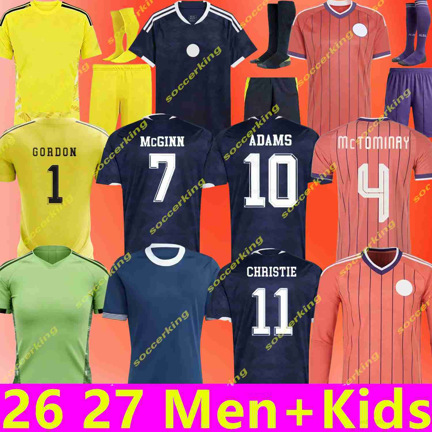 2026 World Cup scotland football shirt 26 27 Soccer Jerseys ROBERTSON McTominay McGREGOR SHANKLAND MCGREGOR Homemaillot goalkeeper men kids kits unifr