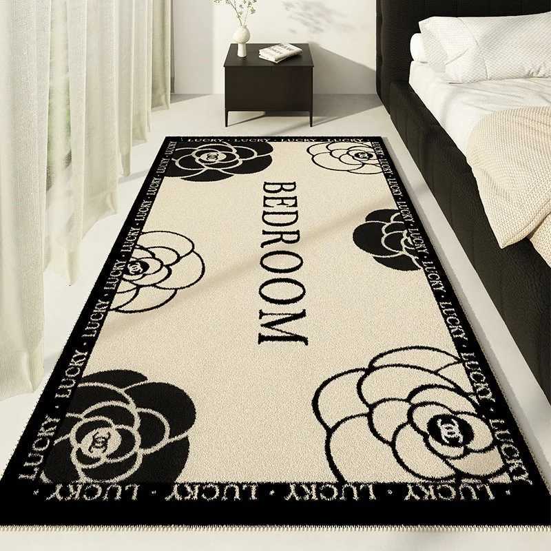 VIKAMA French Light Luxury Black And White Living Room Carpet Superior Bedroom Bed Dirt Resistant Carpet Home DecorationJ260519 - view 3