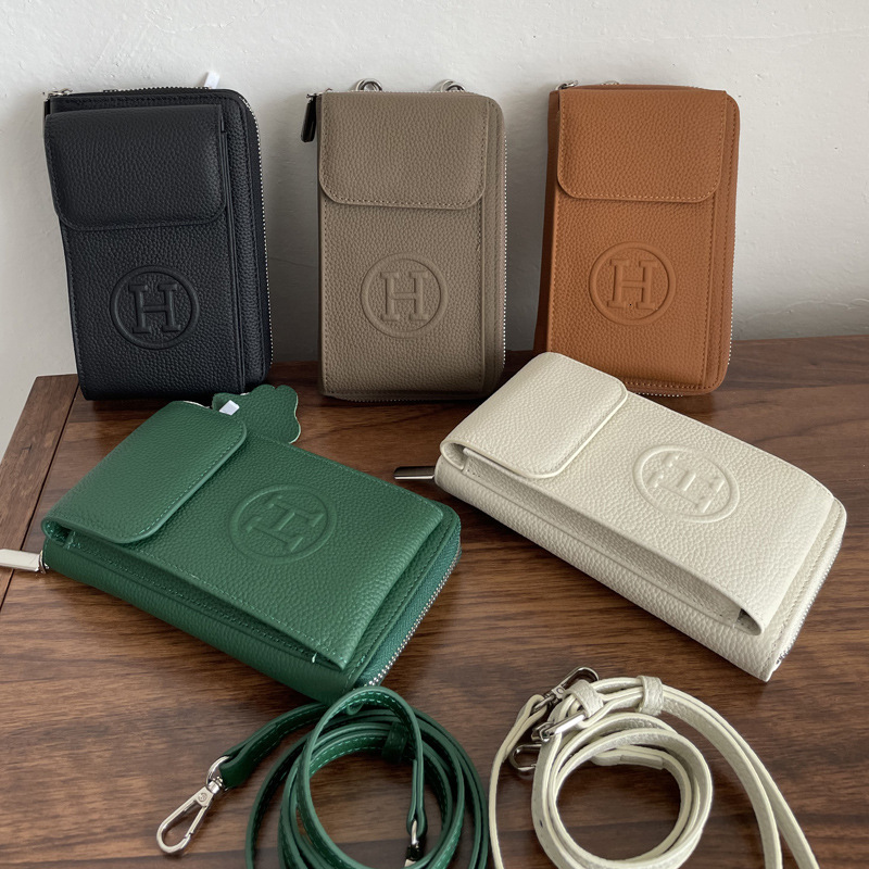 2026 new model women's genuine leather phone bag, fashionable and trendy crossbody for mobile phones, stylish small bag made of top-grade cowhide