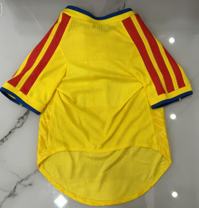 2026 Spain Away dogs Football Jersey, mesh breathable mexico pets jerseys, sporty pet jersey, puppy T-shirt, summer pet brazil portugal cat jersey.