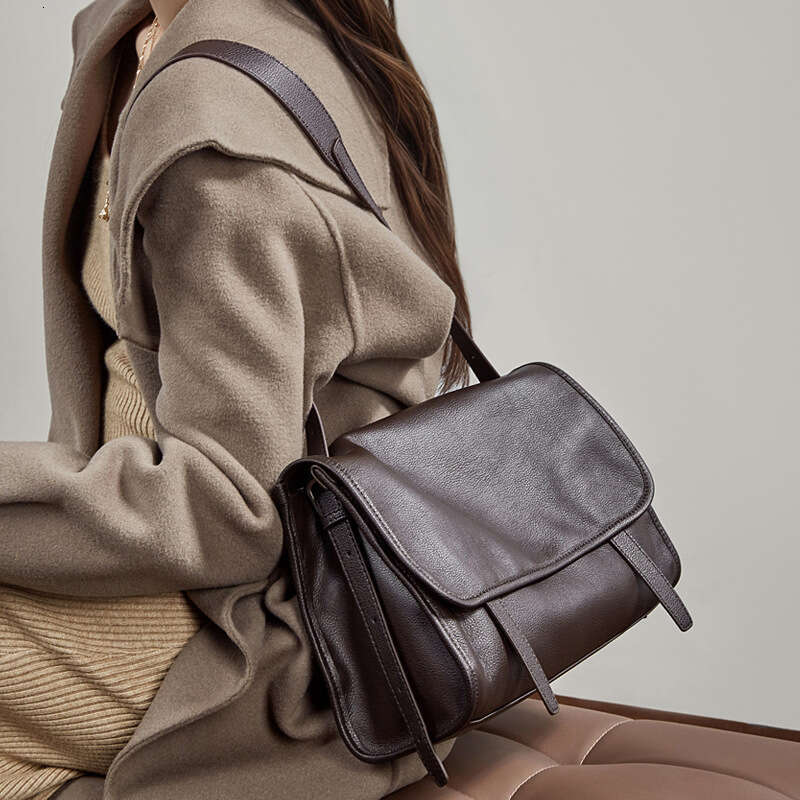 First Layer Calfskin Retro Backpack Casual Commute Genuine Leather Single Shoulder Crossbody Bag SENYY