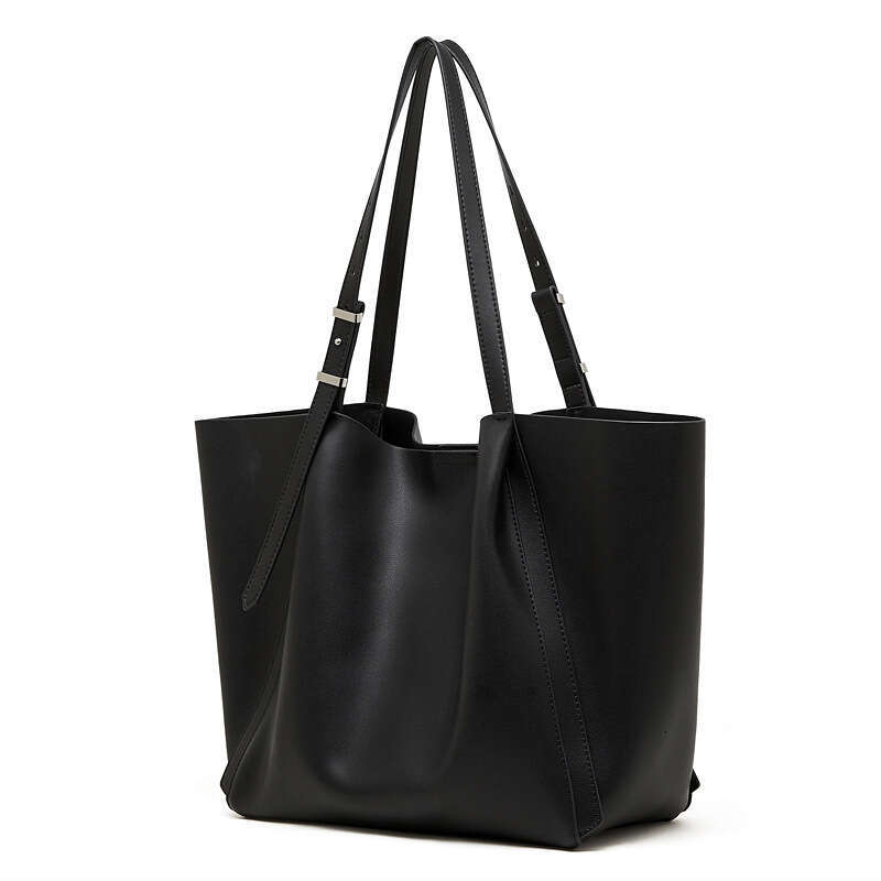 Genuine Leather Large Capacity Women Retro Tote Bag Korean Style Trendy Single Shoulder Crossbody Commute Handbag SENYY