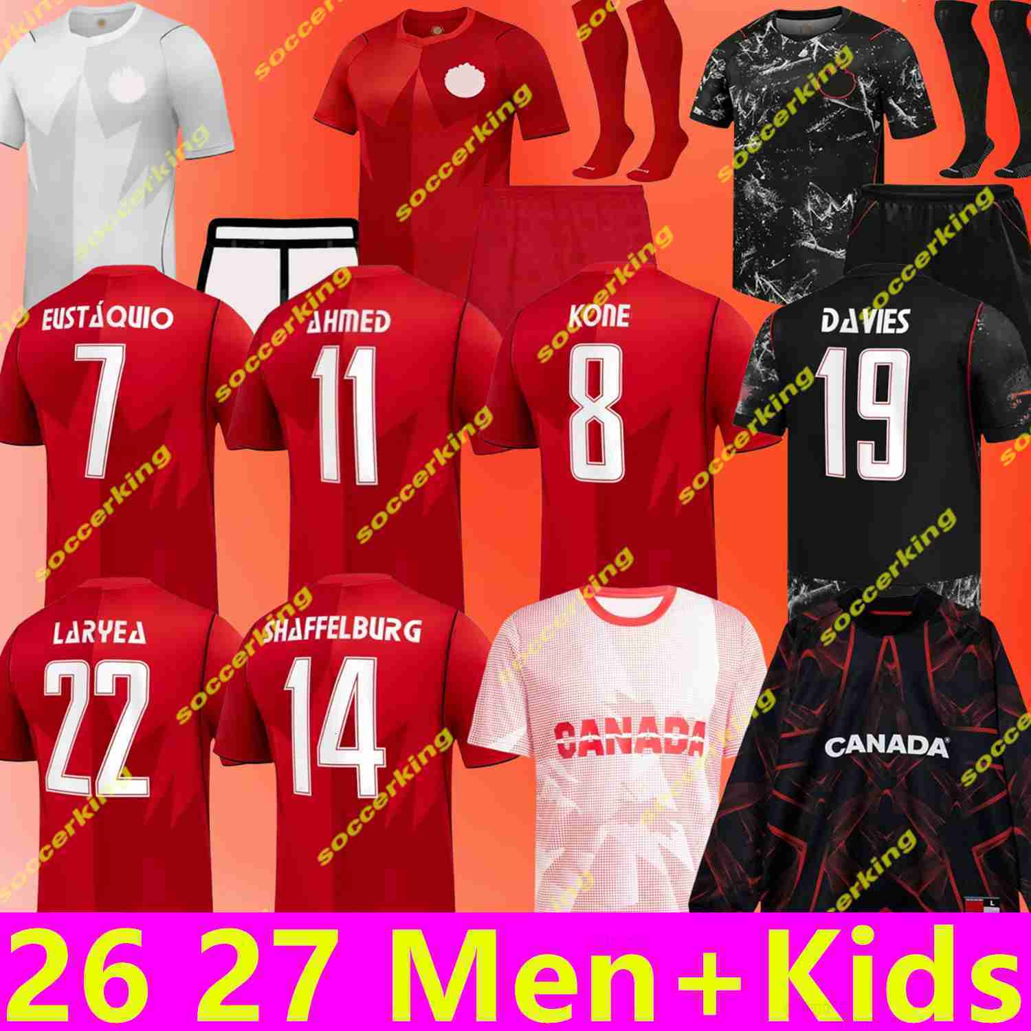 Canada soccer jerseys 2026 World Cup Home 26 27 football shirt men kids DAVIES DAVID EUSTAQUIO AHMED LARIN KONE BUCHANAN LARYEA 2026 2027 jerseys kits