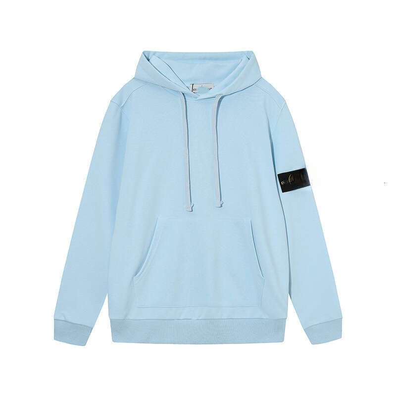 Classic Solid Color Round Neck Badge Long Sleeve Sweatshirt Designer stone jacket mens hoodie jumper badge sweatshirt hoodie men cargo pants Pullover 