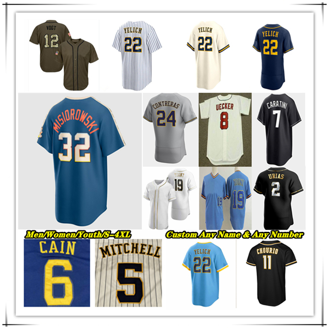 Milwaukees Jersey Brewers Jackson Chourio 22 Yelich Sal Frelick William Contreras Brice Turang Robin Yount Joey Ortiz Brandon Lockridge David Hamilton Mitchell