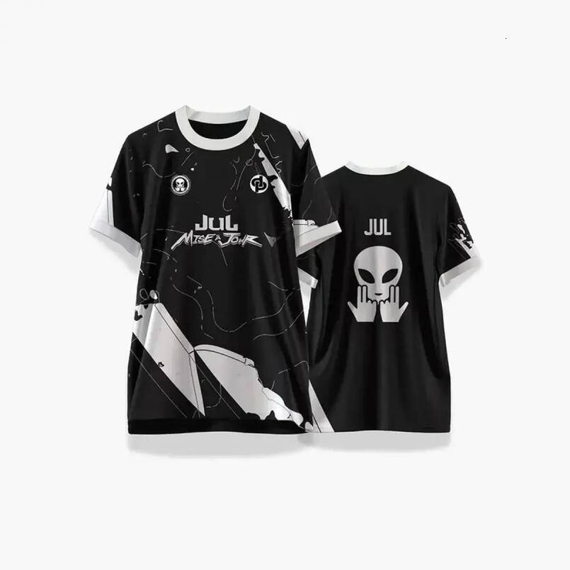 New printed football jersey For summer outdoor sports, dries quickly, suitable for men and women. Use as training shirt, good ventilation, round neck 