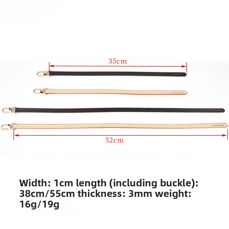 Leather Shoulder Strap Replacement For Pochette Accessoires Bag With Gold Hardware