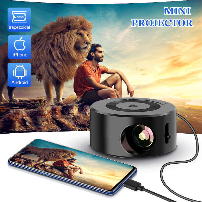 Cross Border Mini Projector Portable Home Projector Wireless Phone Screen Cast Cartoon Projector For Kids