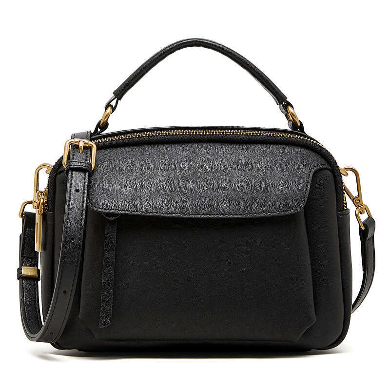 Genuine Leather Vintage Boston Bag Top Layer Vegetable Tanned Cowhide Fashion Women Single Shoulder Crossbody Handbag SENYY