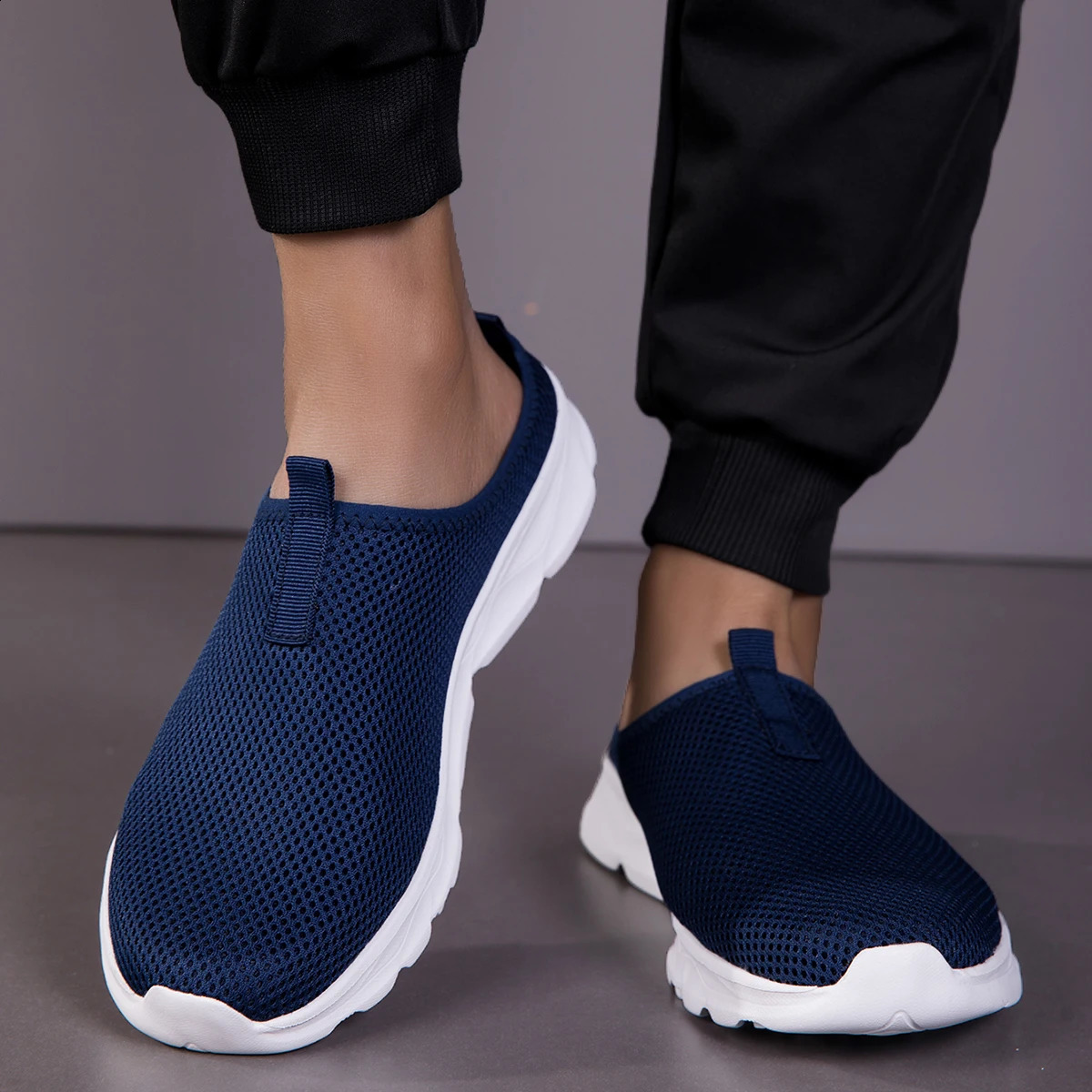 Men Casual Shoes SlipOn Half Slippers Running Plus Size Sport Lightweight Comforty Breathable Walking Sneakers 260519