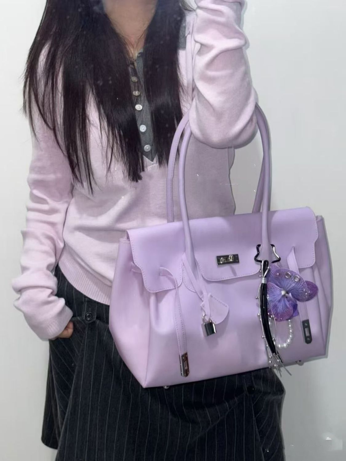 Shoulder Bag Jelly Bag Summer New Commuter Tote Bag Fashionable Transparent Large-capacity Underarm Bag Women's Bag.