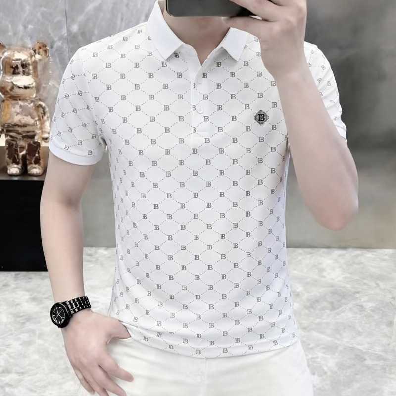 Fashionable trendy mens polo shirt 2026 summer new style for young men short-sleeved casual breathable T-shirt with collar