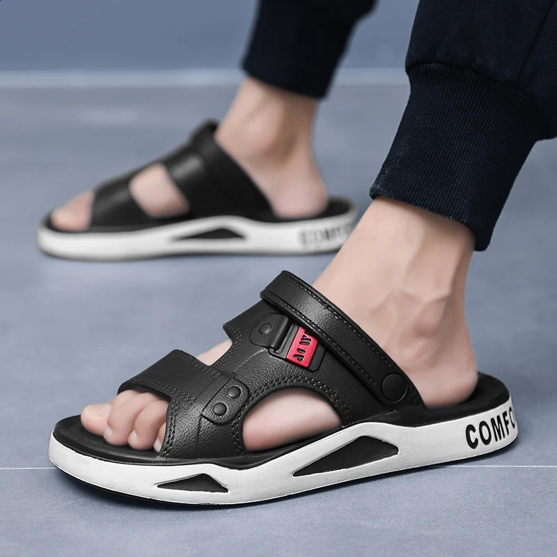 Mens Slippers Summer Sandals EVA Light Adult Thick-soled Beach Shoes Non-slip Open-toe Sandals for Outdoor 260625 - view 5