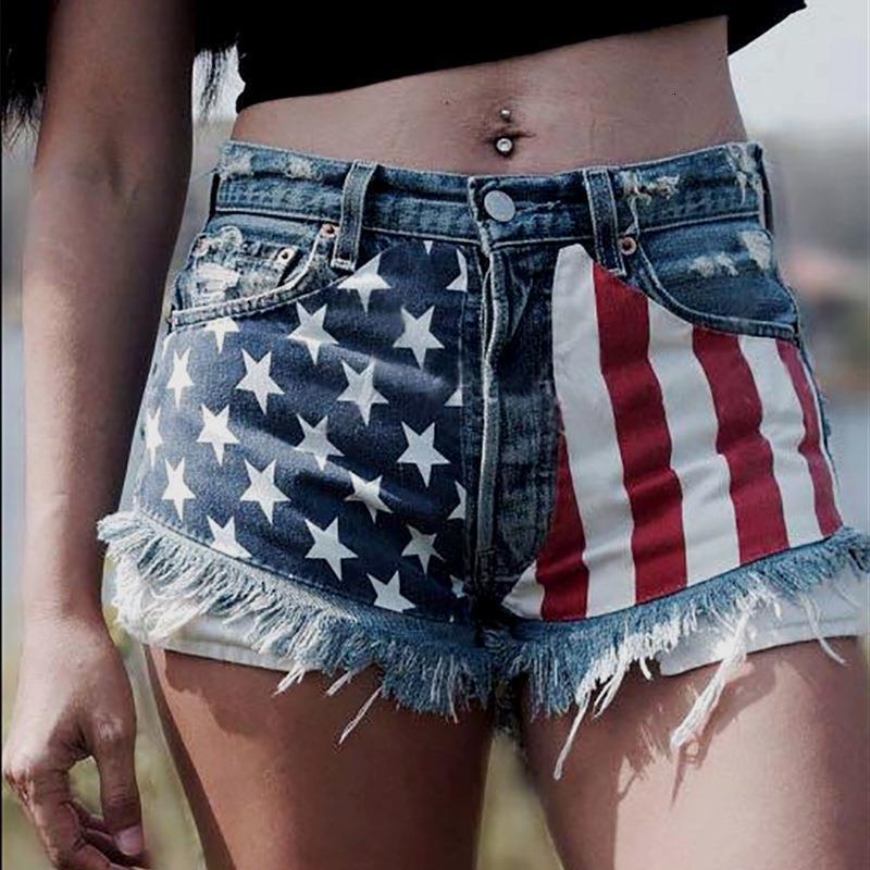 Star Print Sexy Fringe Designer Denim Pants Luxury Retro Basic Women's Casual Pants Trendy Outdoor High-waisted Painted Washed Distressed Denim S