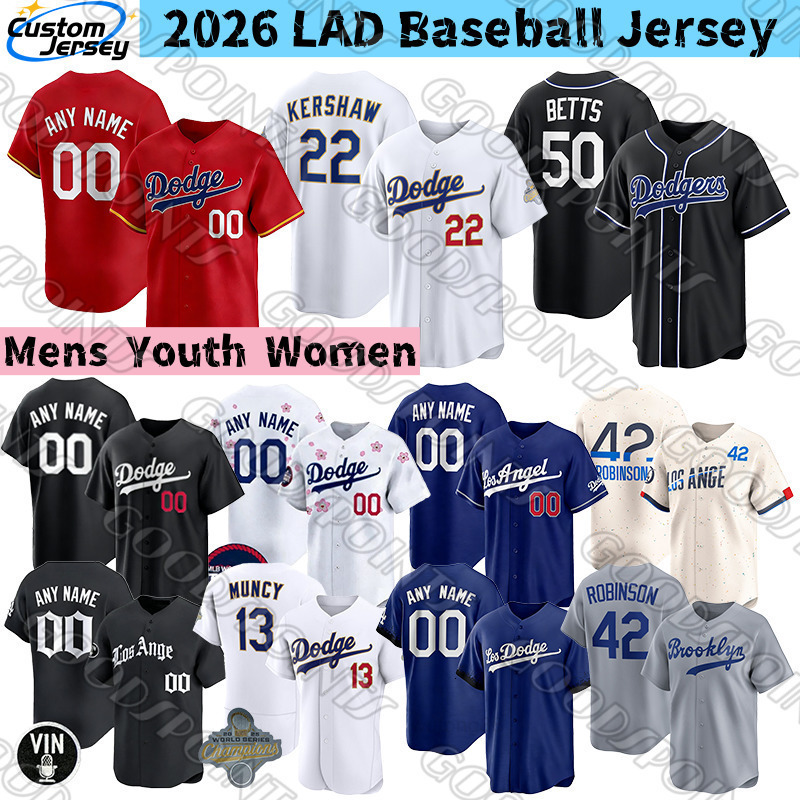 LA Los Angelescity Dodgers Jersey Shohei Ohtani Kyle Tucker Yoshinobu Yamamoto Mookie Betts Diaz Snell Freeman dodger black Max Muncy gold 2026 Baseba