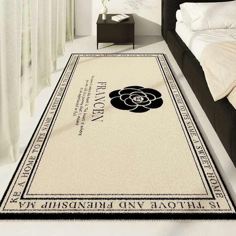 VIKAMA French Light Luxury Black And White Living Room Carpet Superior Bedroom Bed Dirt Resistant Carpet Home DecorationJ260519 - view 7
