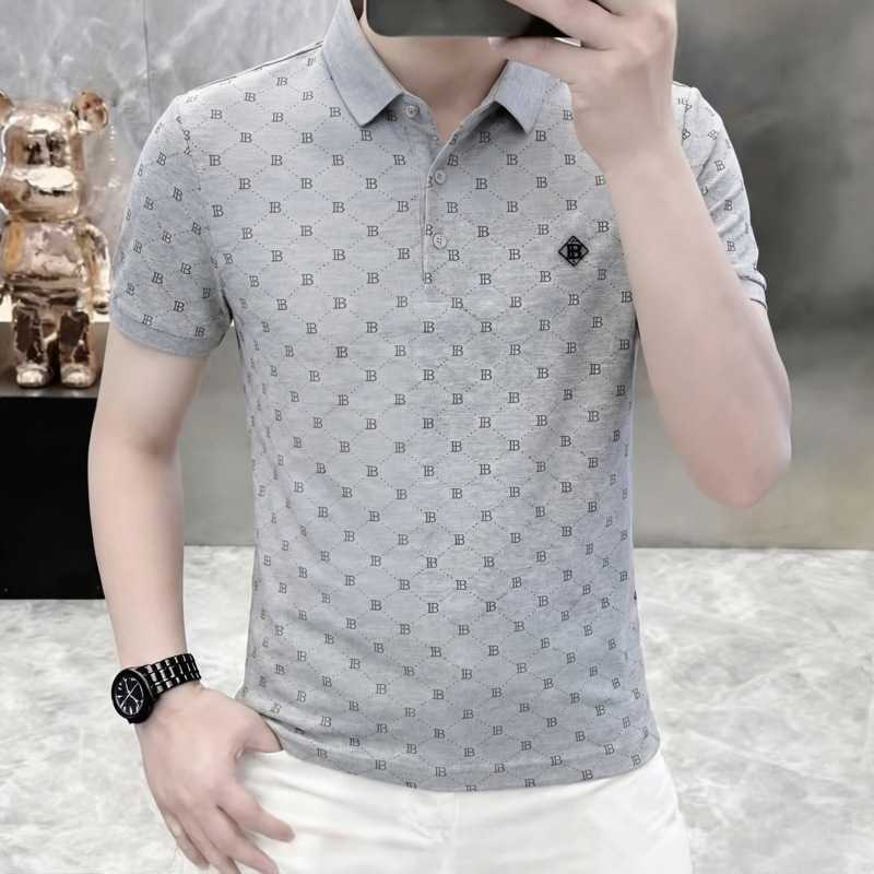 Fashionable trendy mens polo shirt 2026 summer new style for young men short-sleeved casual breathable T-shirt with collar