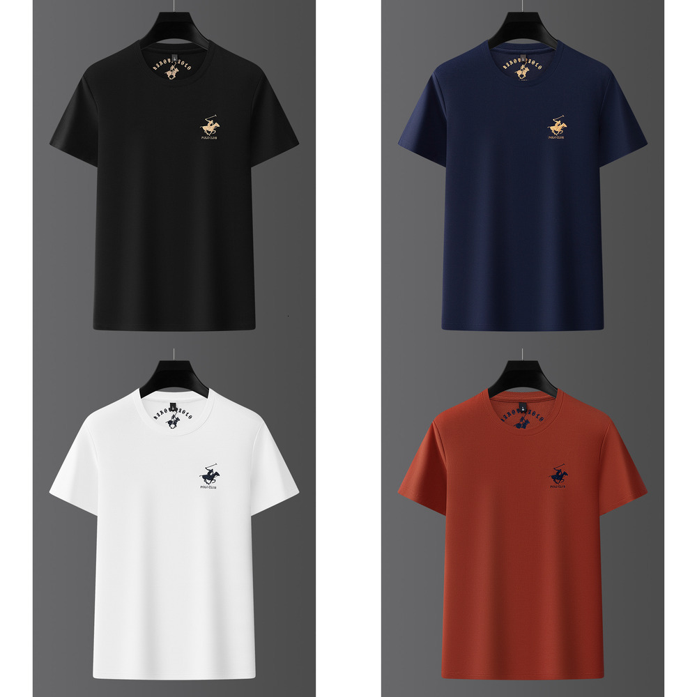 Luxury Brand Designer Mens Rust Waffle Knit Pique Polo Player Embroidered Crew Neck T-shirt 2026 Spring Summer Casual Versatile Daily Wear
