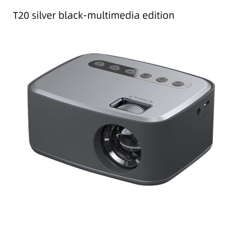 In Stock T20 Projector, 1080P Full HD, WiFi Smart Mini Portable Projector, Home Bedroom Wall Projection, Phone Screen Mirroring, Factory Wholesale