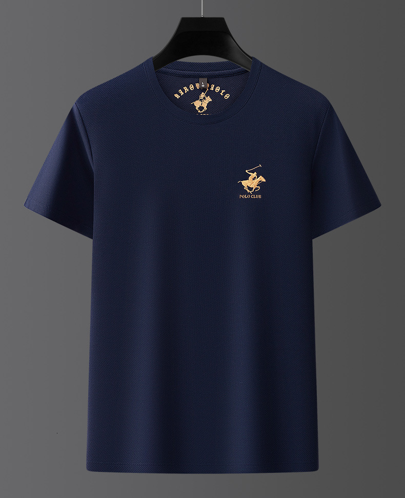 Luxury Brand Designer Mens Rust Waffle Knit Pique Polo Player Embroidered Crew Neck T-shirt 2026 Spring Summer Casual Versatile Daily Wear