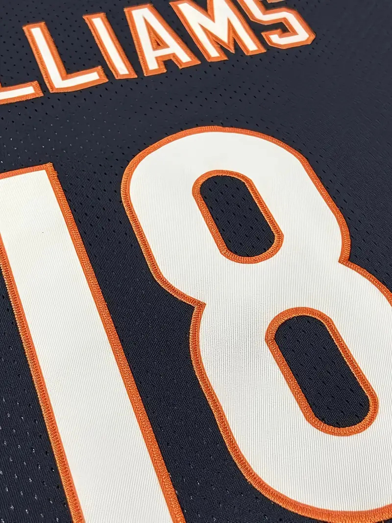 ChicagoS Bear jersey BearsS Football jerseys 18 Caleb Williams 84 Colston Loveland 34 Walter Payton Rome Odunze Tory Taylor DJ Moore Jersey
