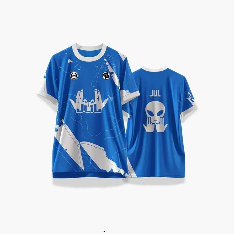 New printed football jersey For summer outdoor sports, dries quickly, suitable for men and women. Use as training shirt, good ventilation, round neck 