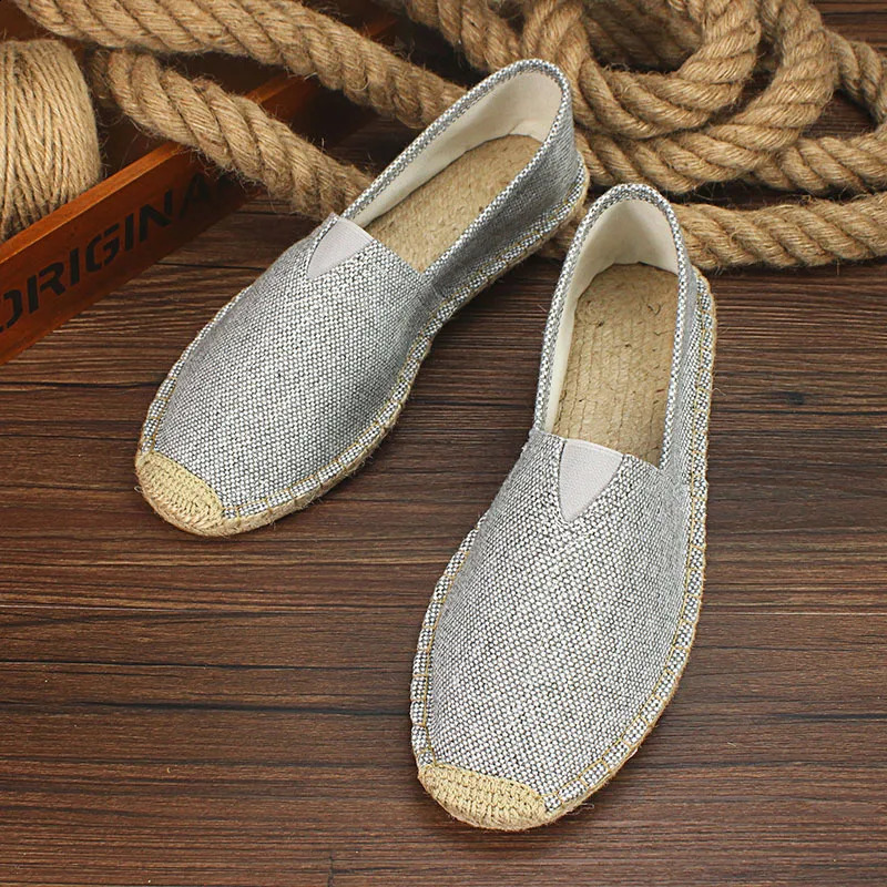 Mens Casual Shoes Slip-On Hemp Shoes Graffiti Espadrilles Women Footwear Flats 2025 Summer Autumn Men Canvas Shoes Breathable 260519